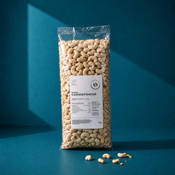 FitnessFirst Cashewpähkinä, luomu, 1 kg