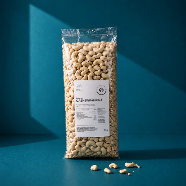 FitnessFirst Cashewpähkinä, luomu, 1 kg