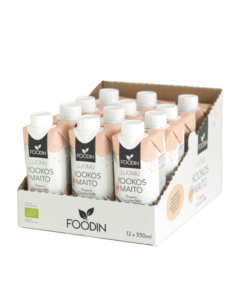 Foodin Kookosmaito, luomu 330ml x 12-pack pakkaus