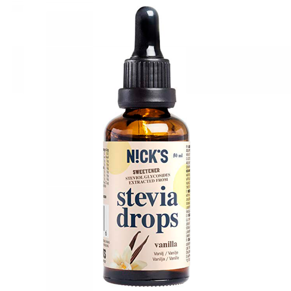 Stevia drops, vanilja, 50 ml