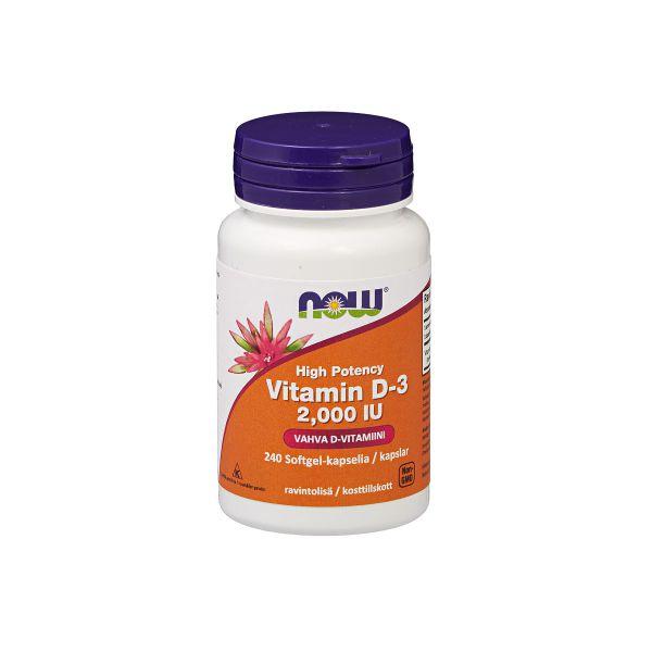 Vitamin D3 Vahva D-vitamiini, 50 mikrog, 240 kaps