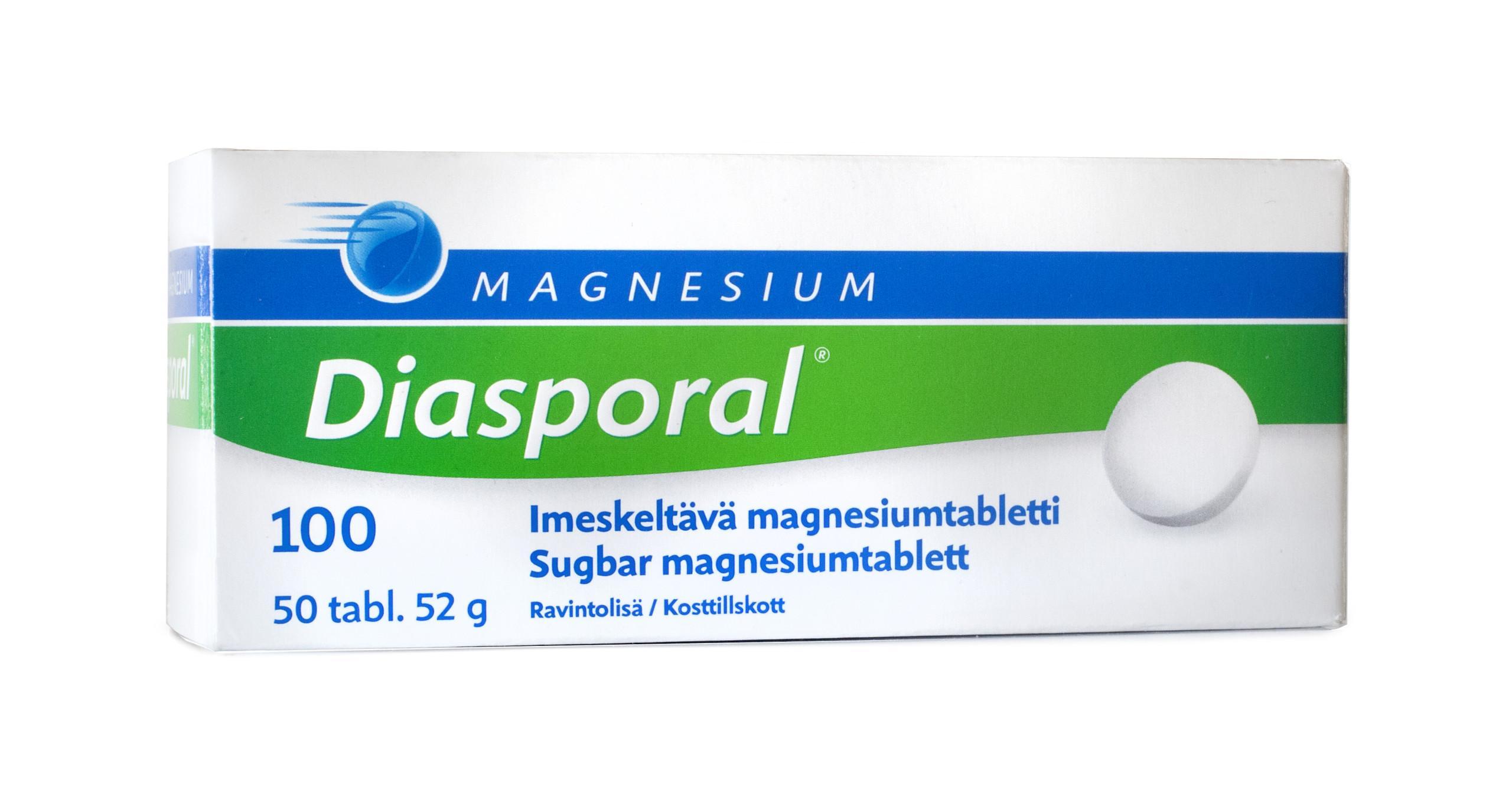 Diasporal Magnesium, imeskeltävä tabletti 50 kpl