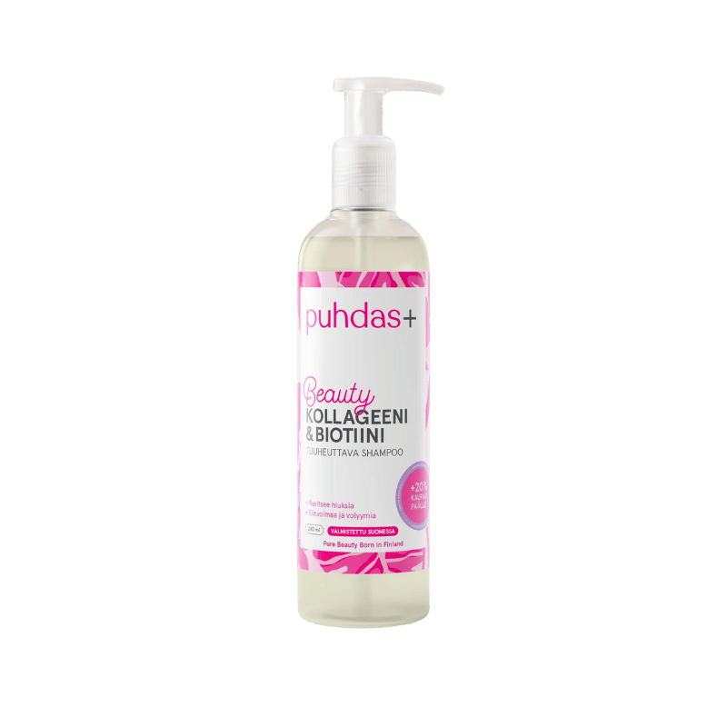 Puhdas+ Kollageeni + bioteeni shampoo 240ml pullo