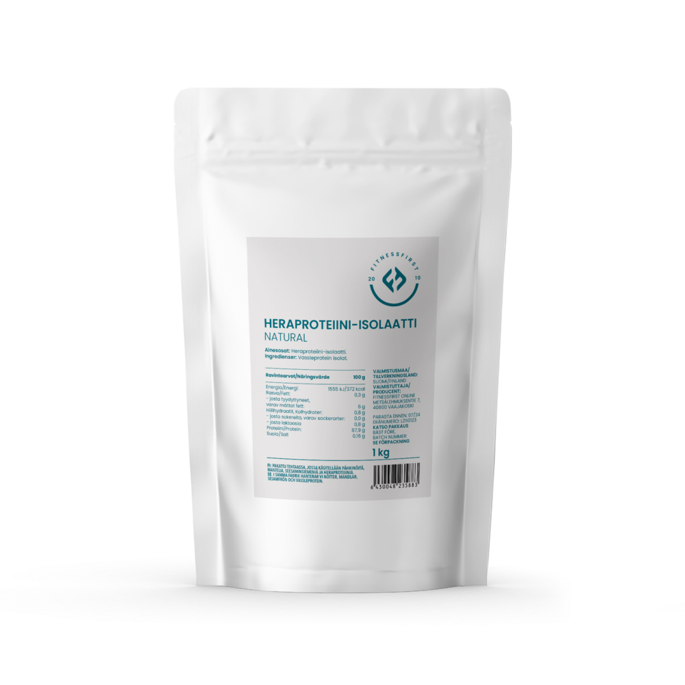 Heraproteiini isolaatti Maustamaton 1kg Fitnessfirst
