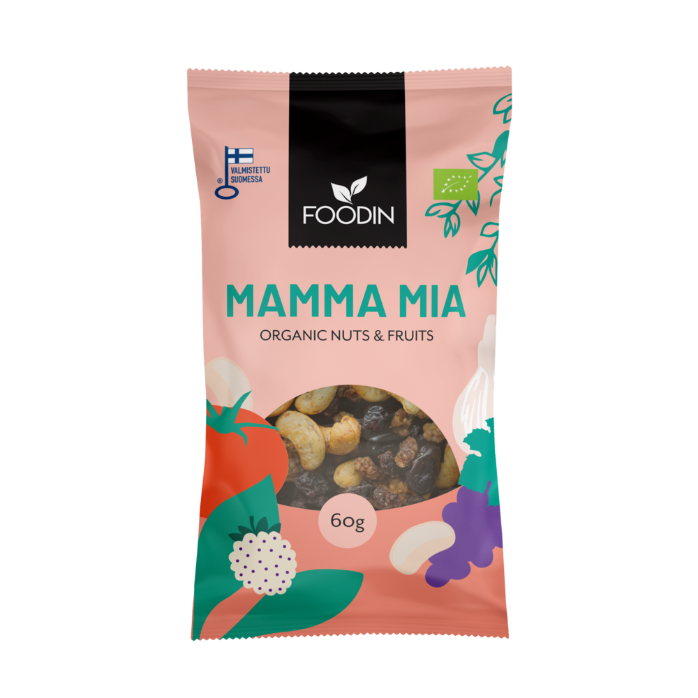 Nuts & Fruits, Mamma Mia, luomu 60 g