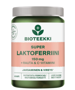 Bioteekki Super Laktoferriini + Rauta C 40 kaps. purkki