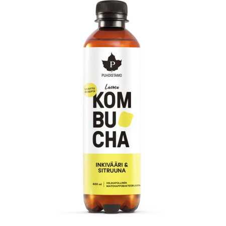 Kombucha Inkivääri + Sitruuna, Luomu 400 ml