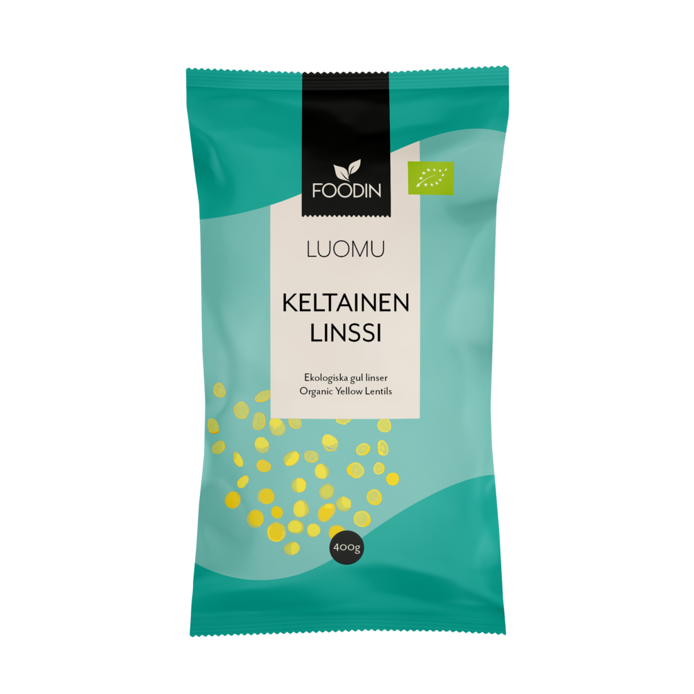 Foodin Keltainen linssi, Luomu, 400g