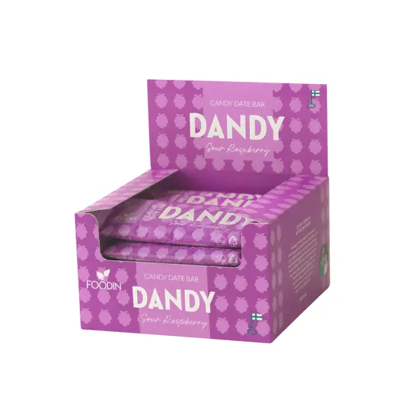 Dandy Candy Date Bar Sour Raspberry 35g x 18kpl
