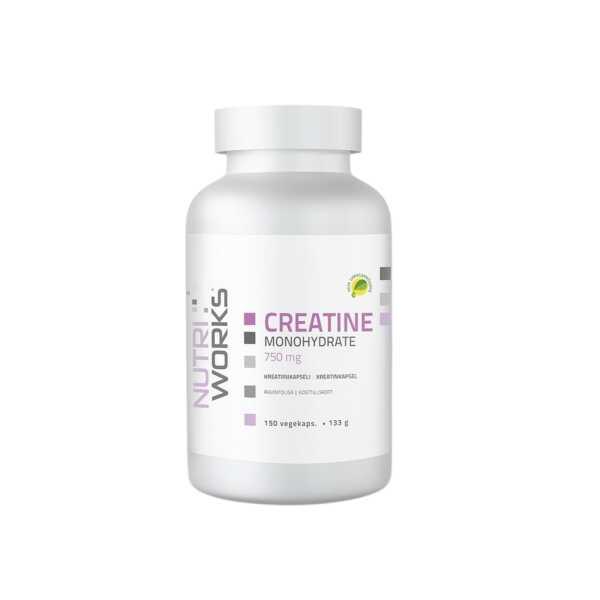 NutriWorks Creatine Monohydrate 750mg, 150kaps