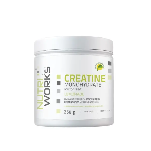 NutriWorks Creatine Monohydrate, Lemonade, 250g