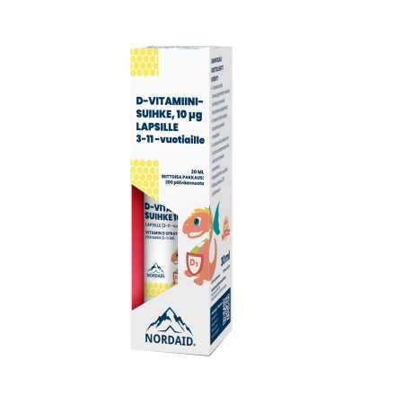 Nordaid 10 mcg D-vitamiinisuihke lapsille 30 ml